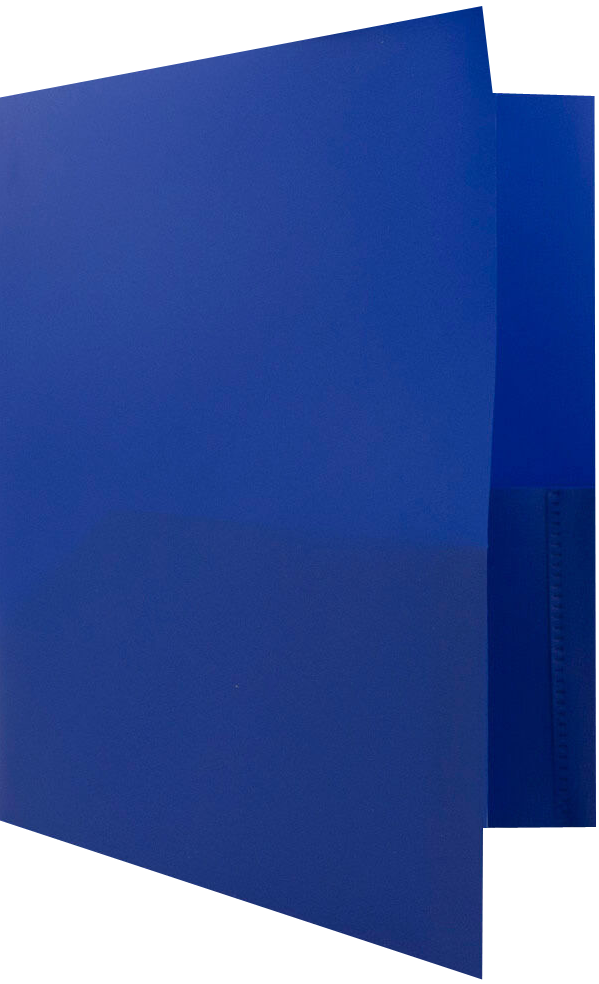 Blue 9 x 12 Plastic Pop Folders