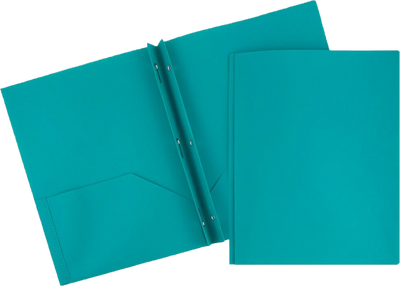 Assorted Fashion 9 x 12 Plastic Pop with Clasp Folders - 6 Pack