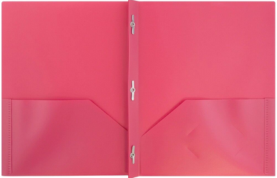 Assorted Fashion 9 x 12 Plastic Pop with Clasp Folders - 6 Pack