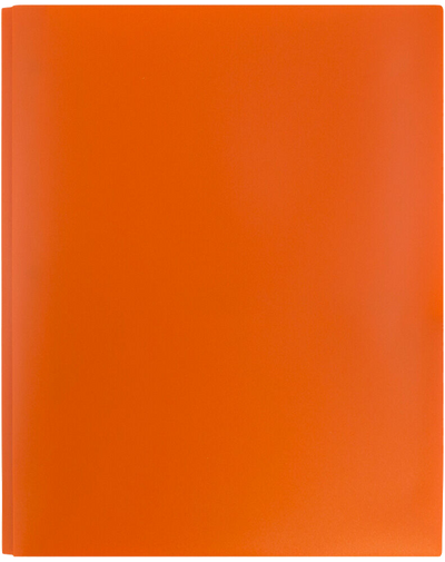 Orange 9 x 12 Plastic Pop Folders with Clasp