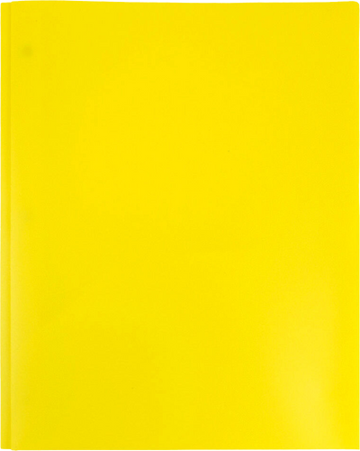 Yellow 9 x 12 Plastic Pop Folders with Clasp