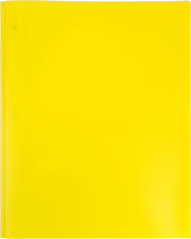 Yellow 9 x 12 Plastic Pop Folders with Clasp