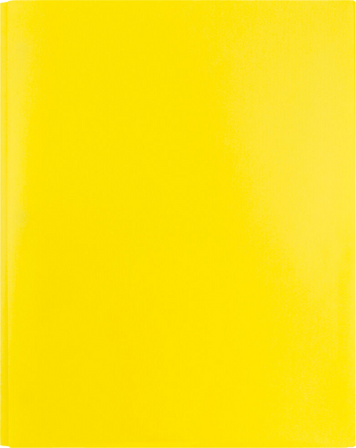 Yellow 9 x 12 Plastic Pop Folders with Clasp