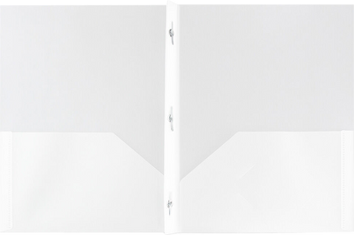 Clear 9 x 12 Plastic Pop Folders with Clasp
