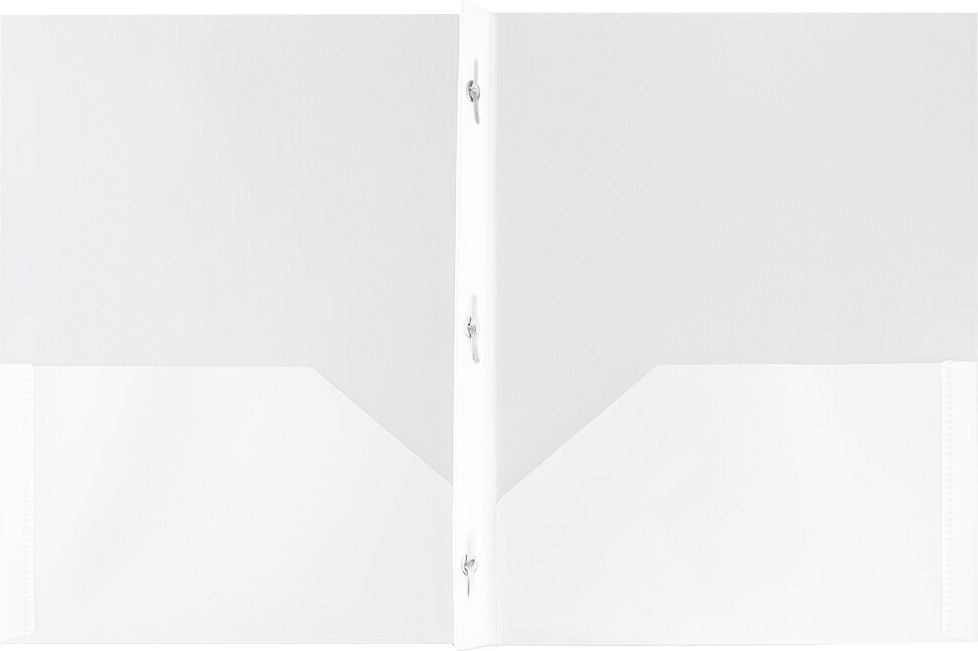 Clear 9 x 12 Plastic Pop Folders with Clasp