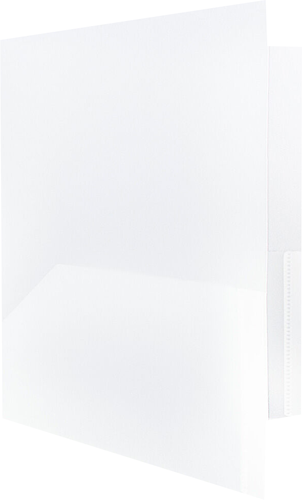 Clear 9 x 12 Plastic Pop Folders with Clasp