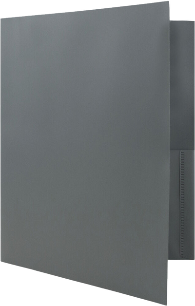 Gray 9 x 12 Plastic Pop Folders with Clasp