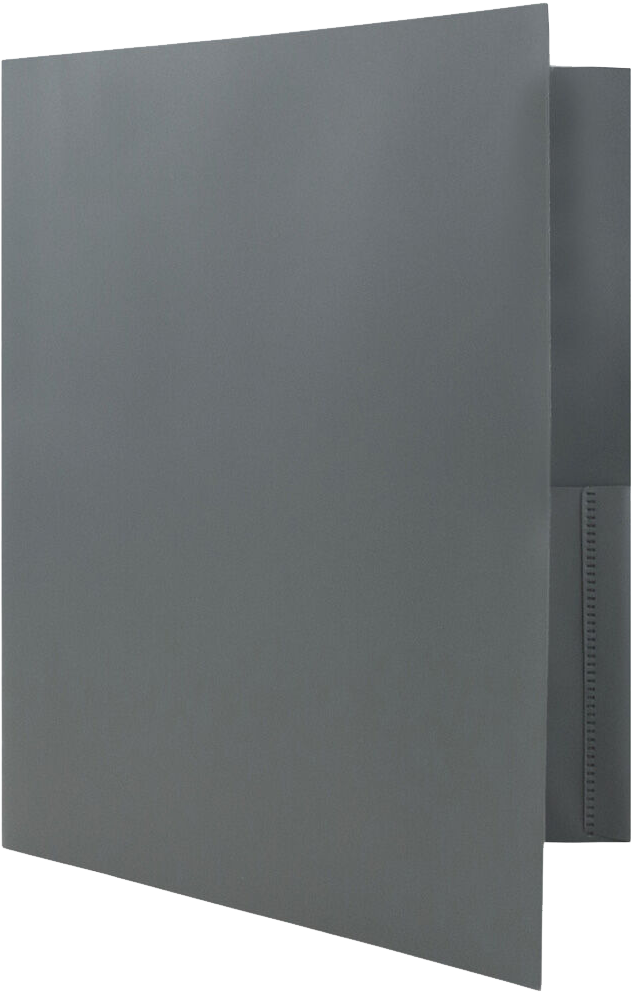 Gray 9 x 12 Plastic Pop Folders with Clasp