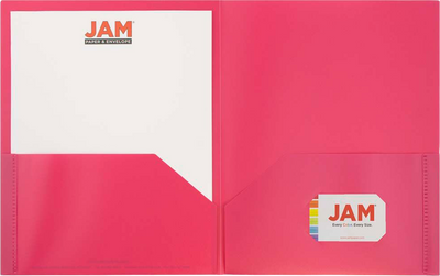 Fuchsia Pink 9 x 12 Plastic Pop Folders