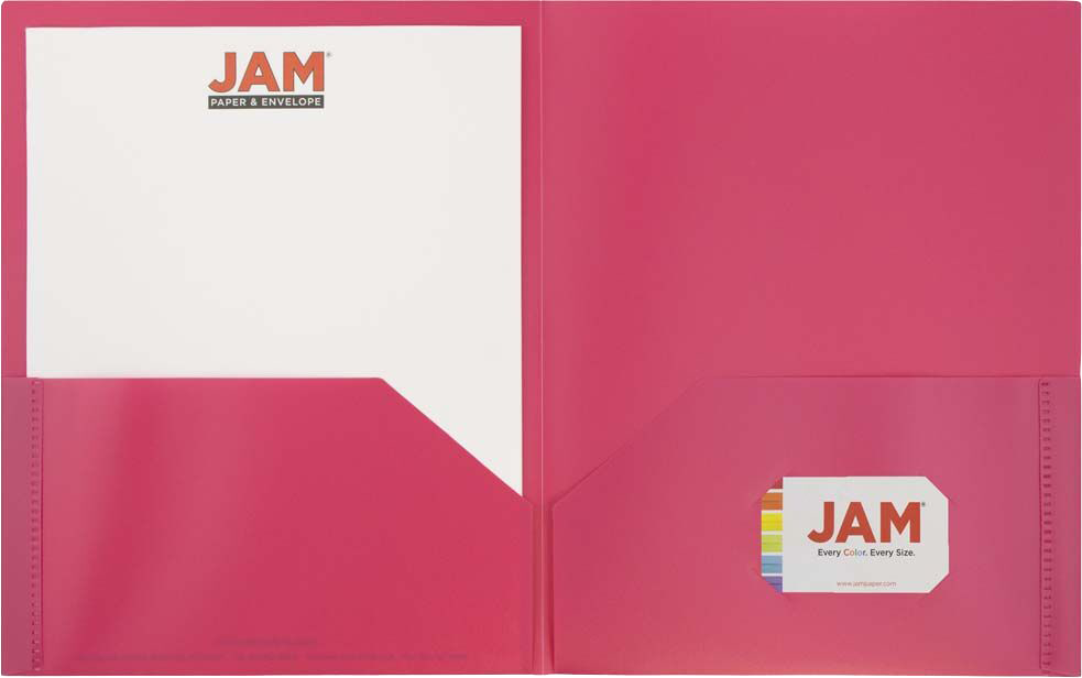 Fuchsia Pink 9 x 12 Plastic Pop Folders