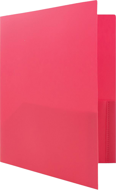 Fuchsia Pink 9 x 12 Plastic Pop Folders
