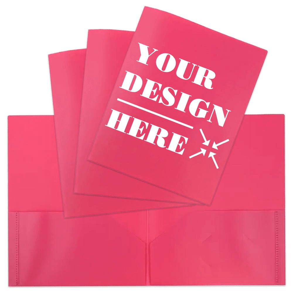 Fuchsia Pink 9 x 12 Plastic Pop Folders