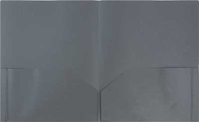 Gray 9 x 12 Plastic Pop Folders
