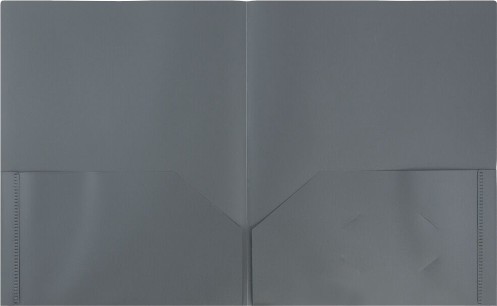 Gray 9 x 12 Plastic Pop Folders