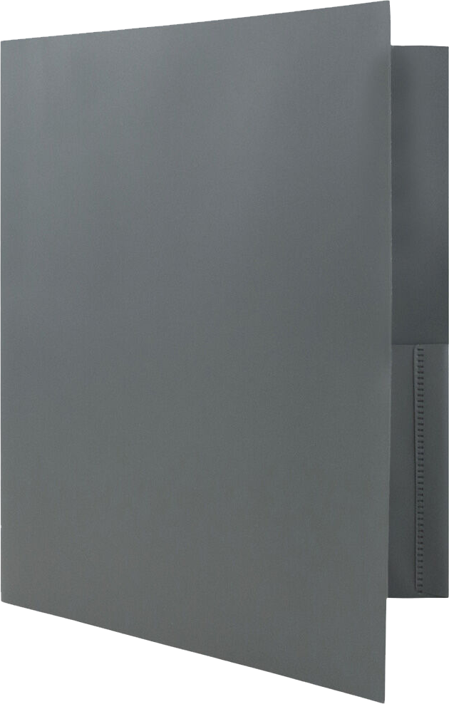 Gray 9 x 12 Plastic Pop Folders