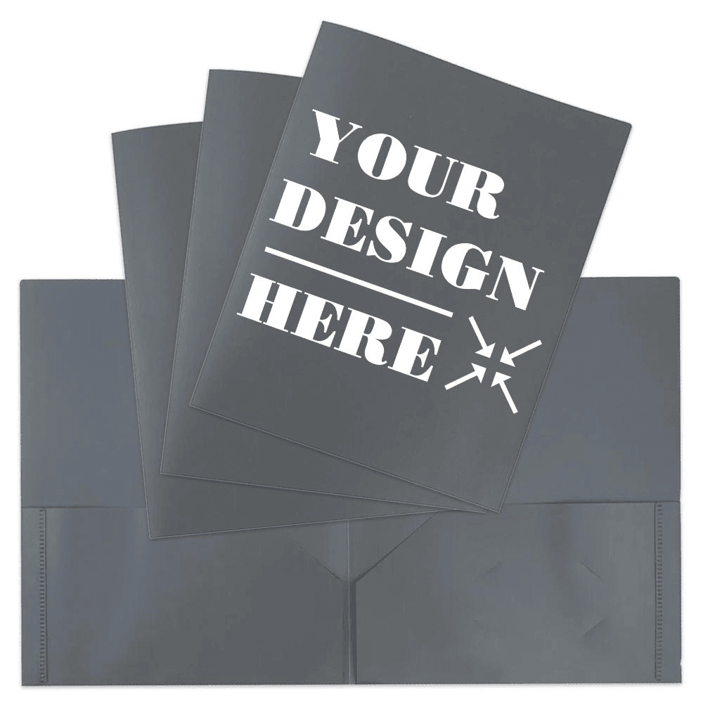 Gray 9 x 12 Plastic Pop Folders