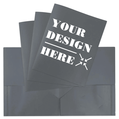 Gray 9 x 12 Plastic Pop Folders