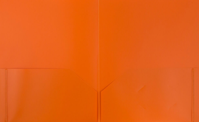 Orange 9 x 12 Plastic Pop Folders