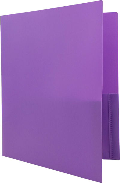Purple 9 x 12 Plastic Pop Folders