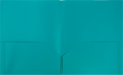 Teal Blue 9 x 12 Plastic Pop Folders