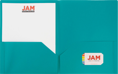 Teal Blue 9 x 12 Plastic Pop Folders