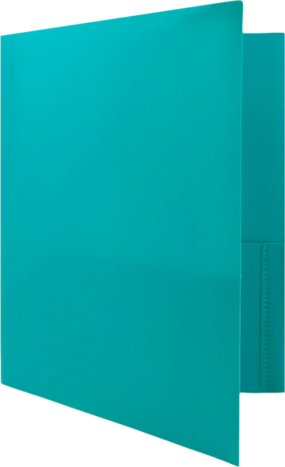 Teal Blue 9 x 12 Plastic Pop Folders