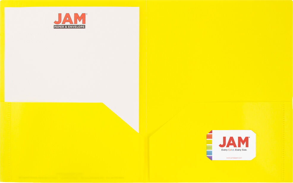 Yellow 9 x 12 Plastic Pop Folders
