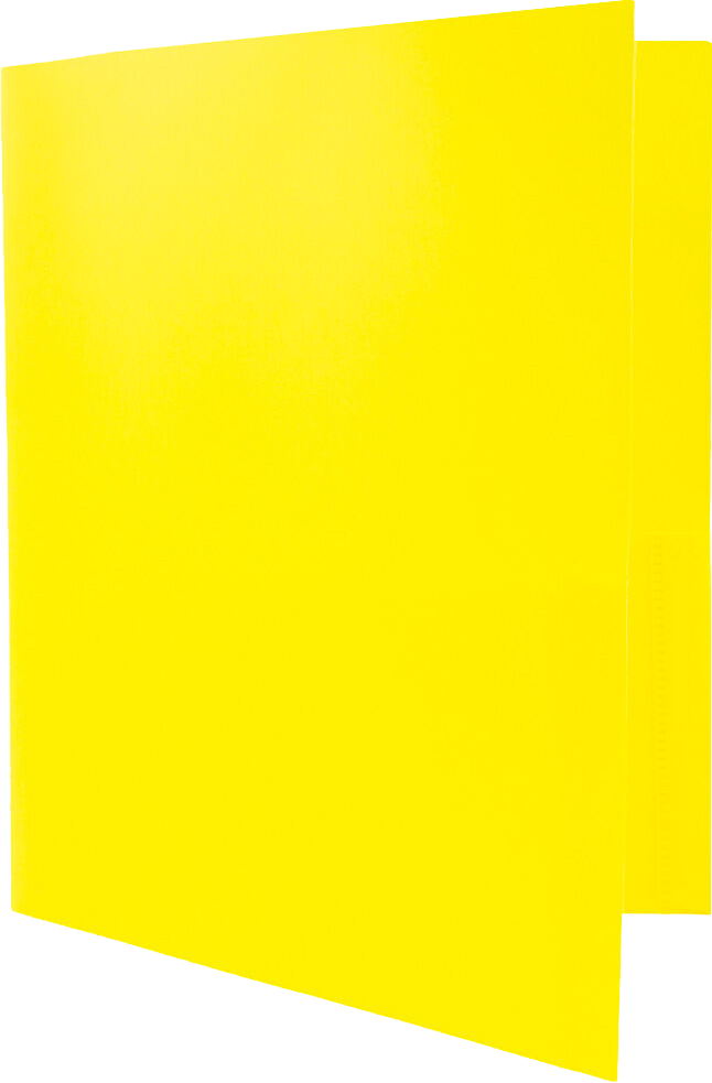Yellow 9 x 12 Plastic Pop Folders