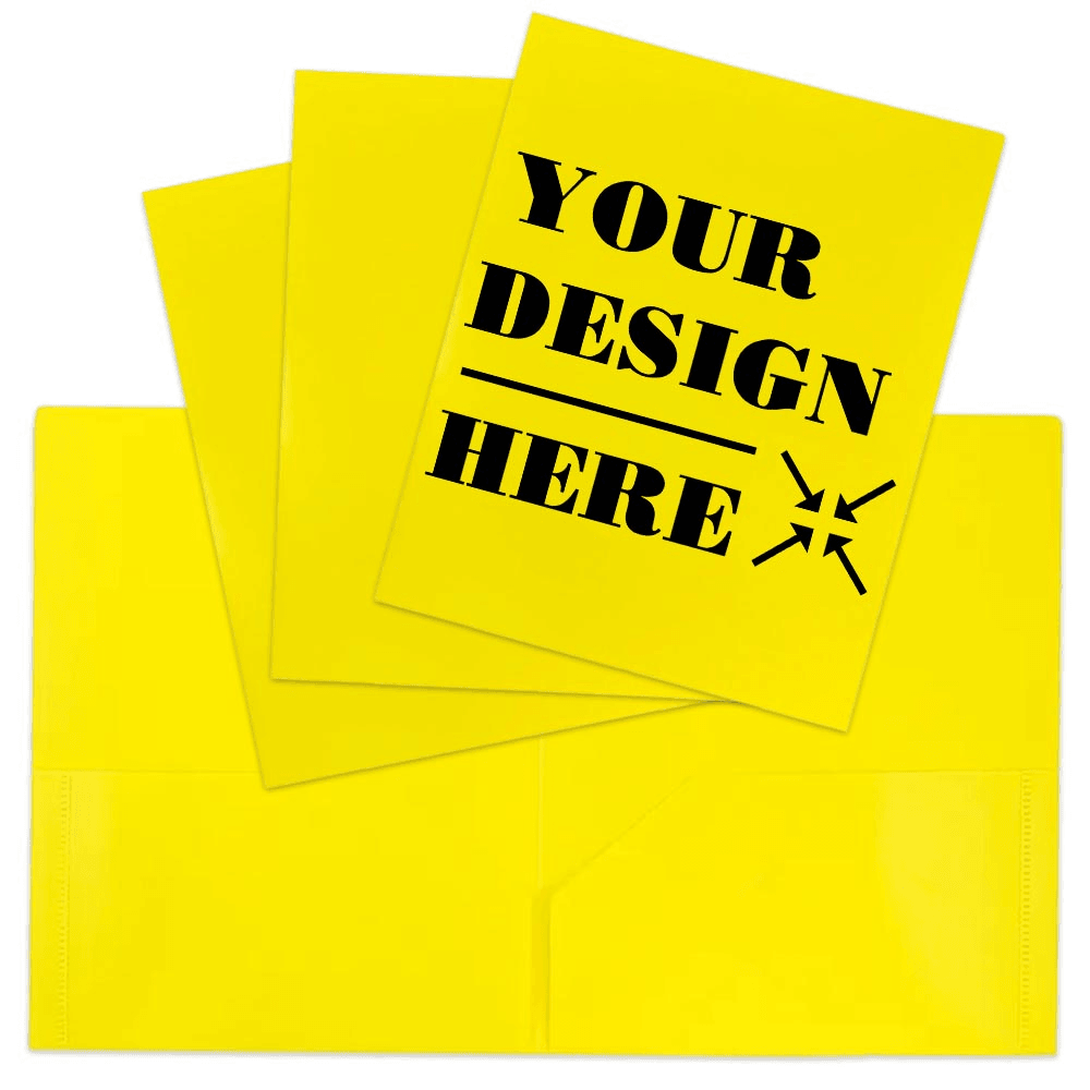 Yellow 9 x 12 Plastic Pop Folders