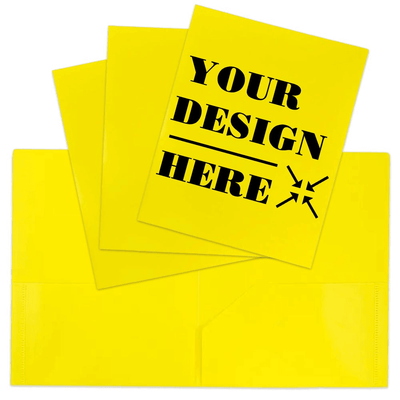 Yellow 9 x 12 Plastic Pop Folders
