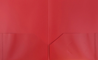 Red 9 x 12 Plastic Pop Folders