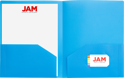 Light Blue 9 x 12 Plastic Pop Folders