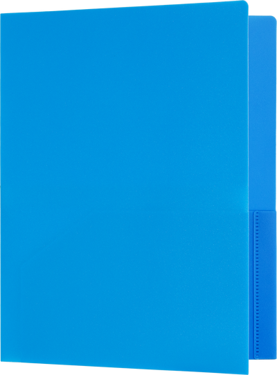 Light Blue 9 x 12 Plastic Pop Folders