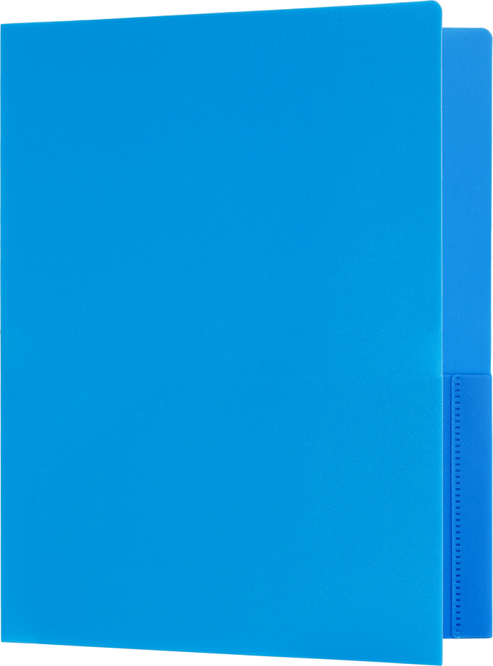 Light Blue 9 x 12 Plastic Pop Folders