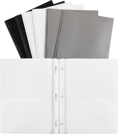 Assorted Business 9 x 12 Plastic Pop Folders with Clasp