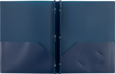 Assorted Professional 9 x 12 Plastic Pop with Clasp Folders - 6 Pack