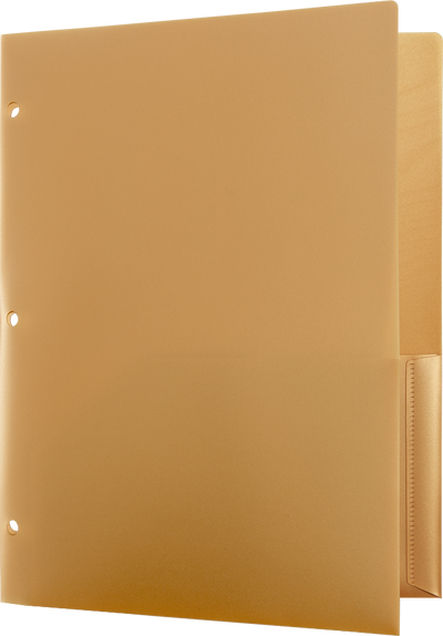 Assorted Professional 9 x 12 Plastic Pop 3 Hole Punch Folders - 6 Pack