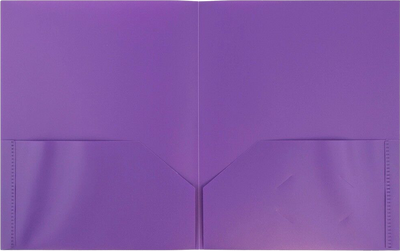 Assorted Fashion 9 x 12 Plastic Pop Folders - 6 Pack