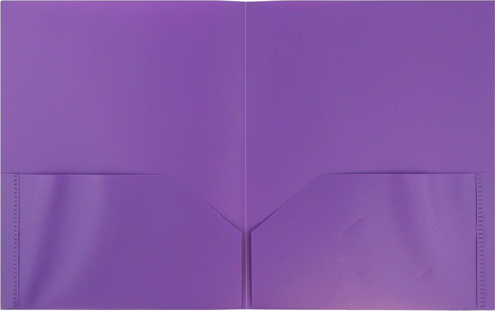 Assorted Fashion 9 x 12 Plastic Pop Folders - 6 Pack