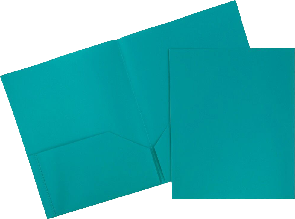 Assorted Fashion 9 x 12 Plastic Pop Folders - 6 Pack