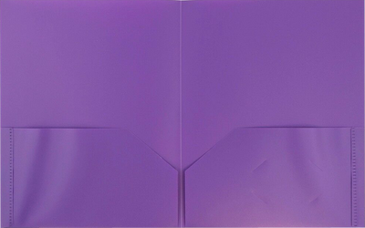 Assorted Primary 9 x 12 Plastic Pop Folders - 6 Pack