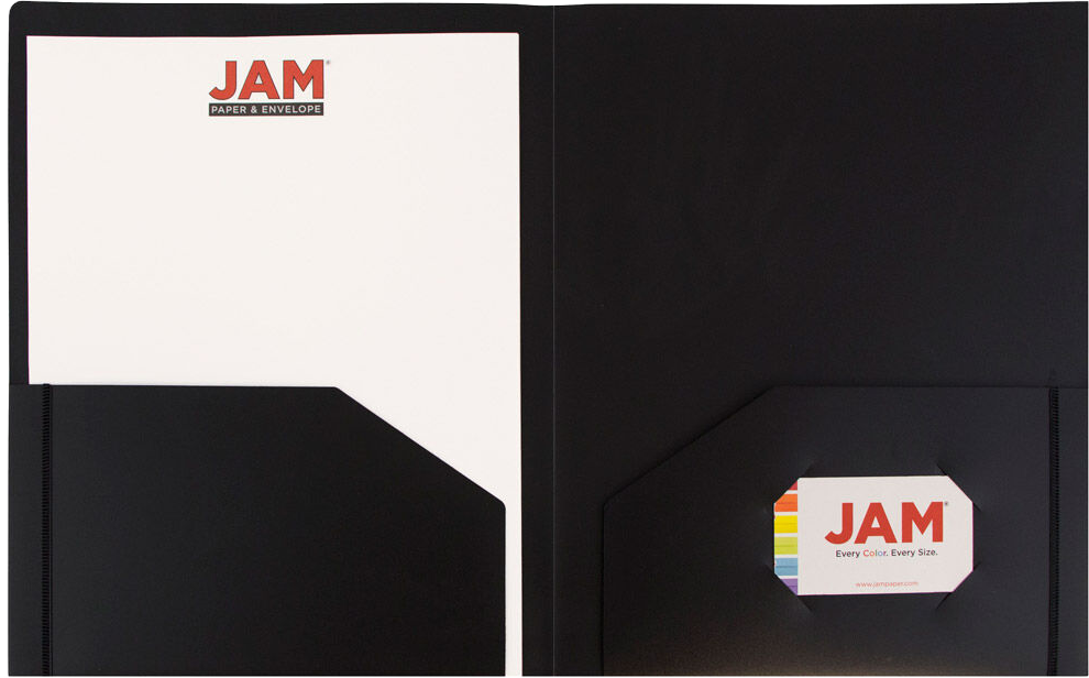Black 9 x 12 Plastic Heavy Duty Folders