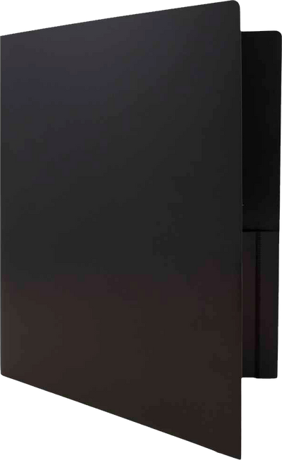 Black 9 x 12 Plastic Heavy Duty Folders