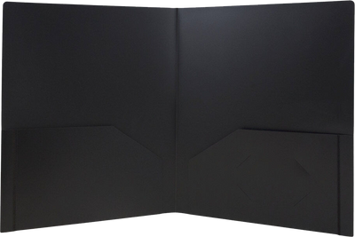 Black 9 x 12 Plastic Heavy Duty Folders