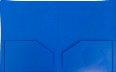 Blue 9 x 12 Plastic Heavy Duty Folders