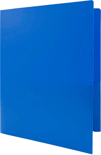 Blue 9 x 12 Plastic Heavy Duty Folders