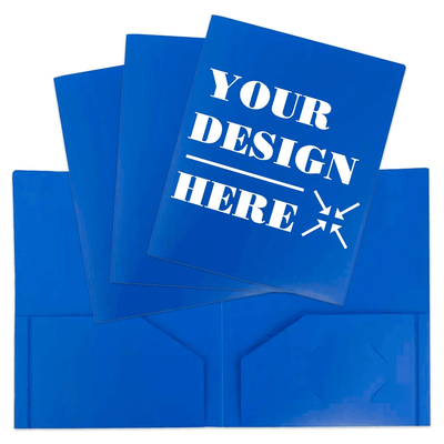 Blue 9 x 12 Plastic Heavy Duty Folders