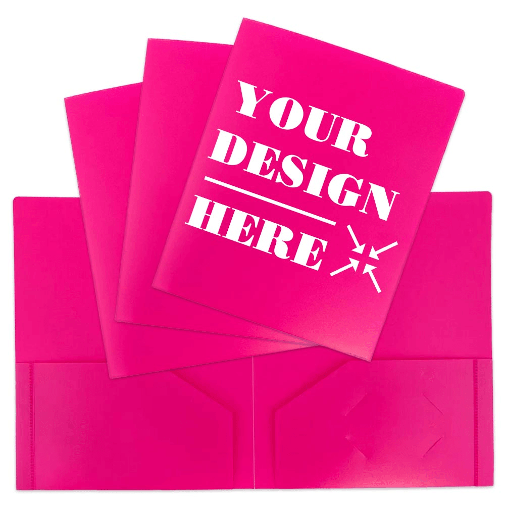 Fuchsia 9 x 12 Plastic Heavy Duty Folders