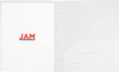 Clear 9 x 12 Plastic 3 Hole Punched Duty Folders