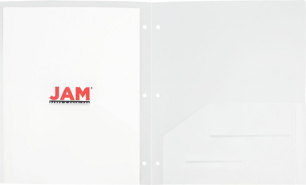 Clear 9 x 12 Plastic 3 Hole Punched Duty Folders